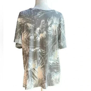 Joes Jeans Palm Leaf Print Short Sleeve Shirt L